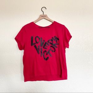 Victoria's Secret Love Victoria Graphic Tee Size L